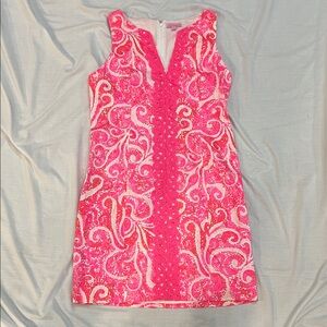 Lilly Pulitzer Pink and White Swirl Mini Dress